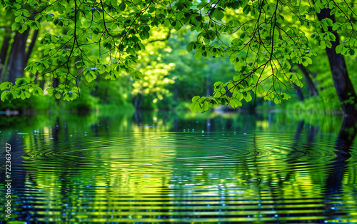 Natures Forest Trees, Green Water Summer, River Park Season, Environment Landscape, Lake Leaf Spring, Beauty Outdoors, Plant Foliage, Reflection Scenery, Grass, Sunny Scene