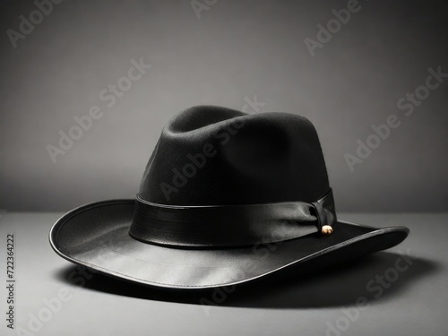 black hat on white surface 