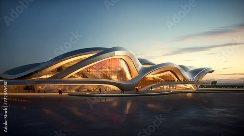 futuristic airport terminal architecture futuristic building design
