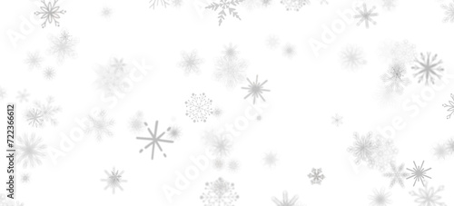 Frosty Snowfall: Mesmeric 3D Illustration Depicting Descending Holiday Snowflakes