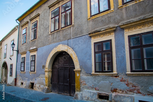 Old house and street in Sopron in Hungary