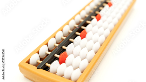 abacus for mental arithmetic on the table