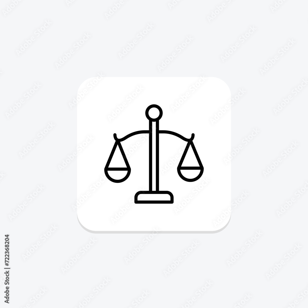 Balance Scale icon, balance, finance, equality, justice line icon, editable vector icon, pixel perfect, illustrator ai file Balance Scale icon, balance, finance, equality, justice line icon, editable vector icon, pixel perfect, illustrator ai file