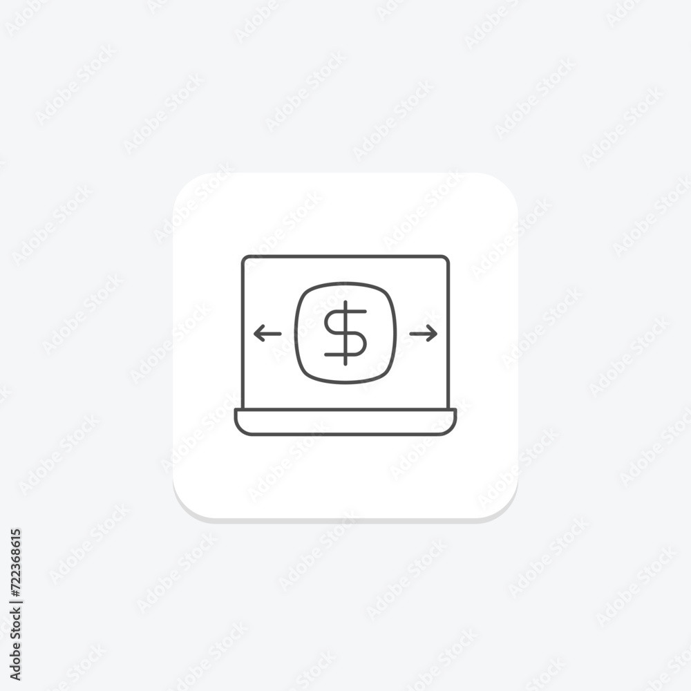 Safe Money Transfer icon, secure, transaction, finance, shield thinline icon, editable vector icon, pixel perfect, illustrator ai file Safe Money Transfer icon, secure, transaction, finance, shield thinline icon, editable vector icon, pixel perfect, illustrator ai file
