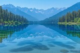 Serene Alpine Lake Reflection