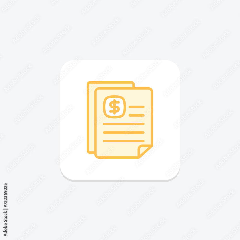 Financial Report icon, finance, document, analysis, report summary duotone line icon, editable vector icon, pixel perfect, illustrator ai file Financial Report icon, finance, document, analysis, report summary duotone line icon, editable vector icon, pixel perfect, illustrator ai file
