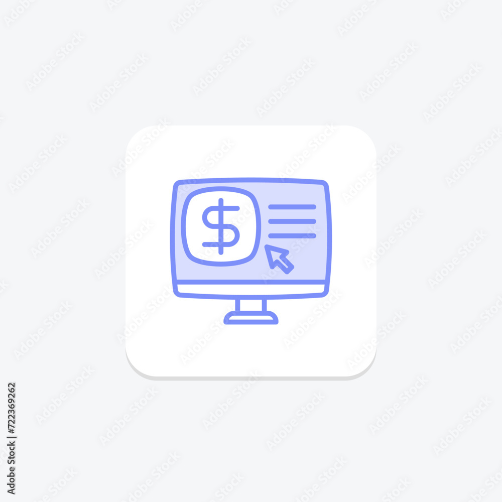 Pay Per Click icon, advertising, marketing, finance, digital advertising duotone line icon, editable vector icon, pixel perfect, illustrator ai file Pay Per Click icon, advertising, marketing, finance, digital advertising duotone line icon, editable vector icon, pixel perfect, illustrator ai file