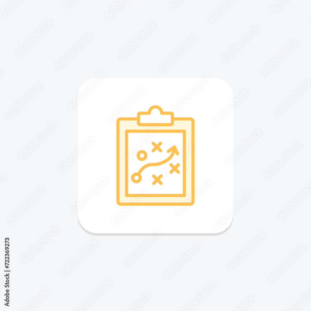 Strategic Plan icon, business, planning, strategy, business strategy duotone line icon, editable vector icon, pixel perfect, illustrator ai file
