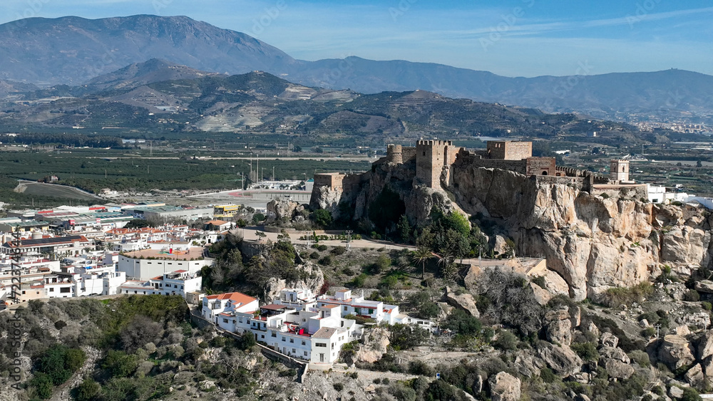 vista del castillo de Salobreña en la provincia de Granada, Andalucía
