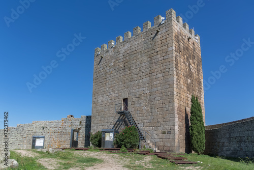 Inside view at the Celorico da Beira Fortress and Castle ruins, in Celorico da Beira city, Guarda, Portugal