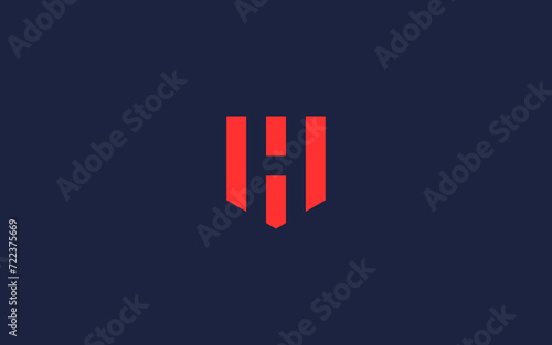 letter h with shield logo icon design vector design template inspiration