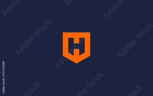 letter h with shield logo icon design vector design template inspiration