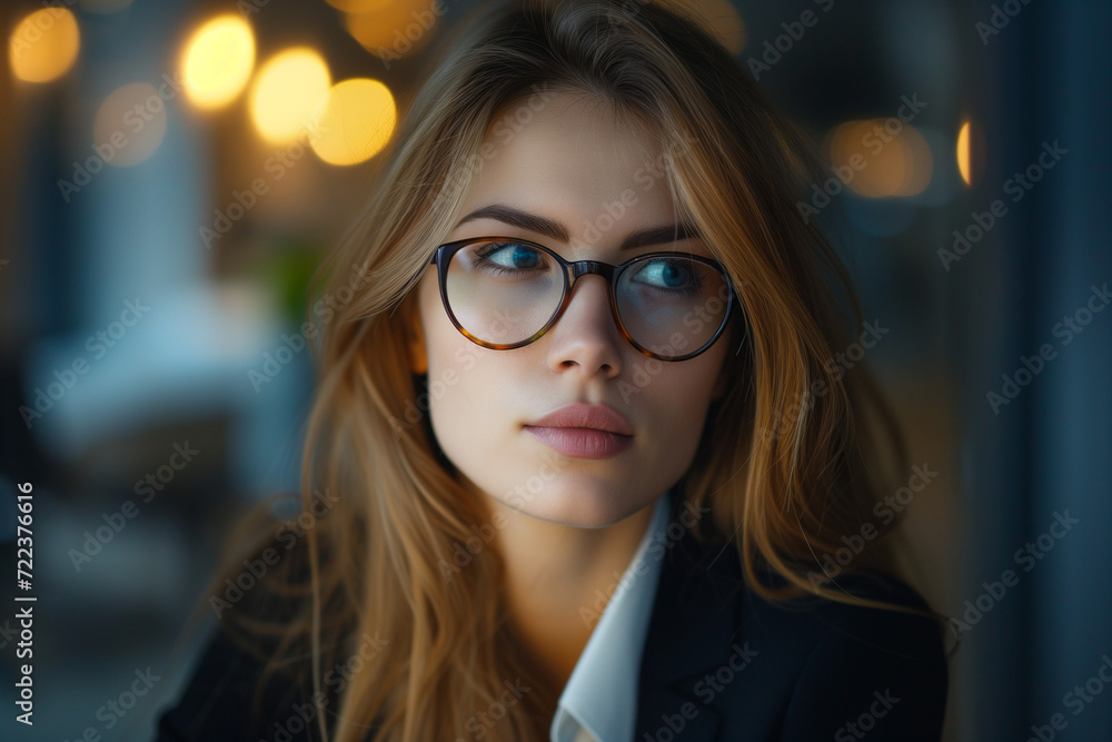 Beautiful business woman portrait at workplace Beautiful business woman portrait at workplace