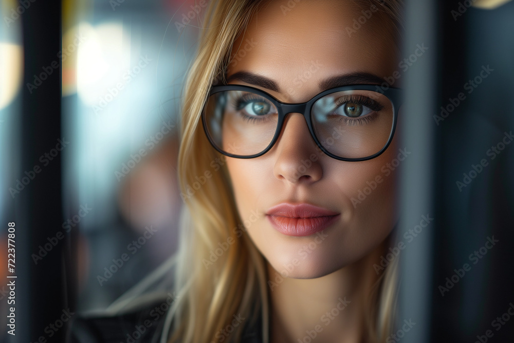 Beautiful business woman portrait at workplace Beautiful business woman portrait at workplace