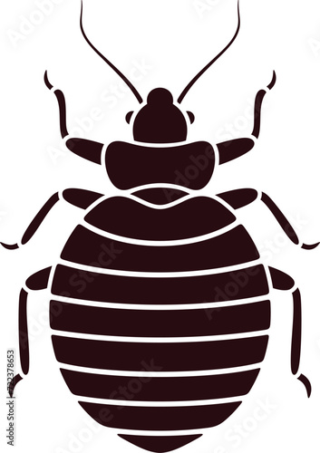 Bedbug logo. Isolated bedbug on white background
