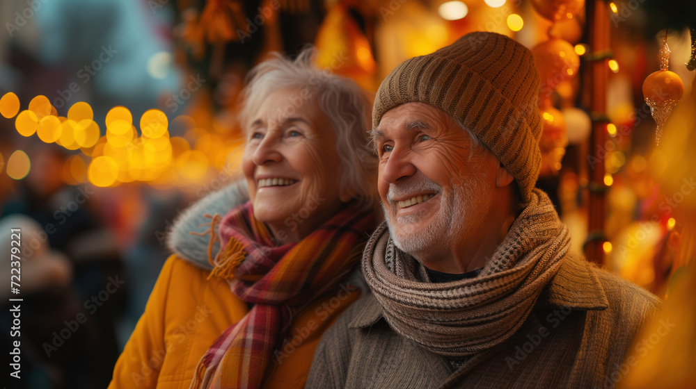 Happy elderly family couple bayers enjoys shopping time at second-hand clothing that will pave the way to a better, more sustainable future Happy elderly family couple bayers enjoys shopping time at second-hand clothing that will pave the way to a better, more sustainable future