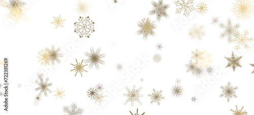 Glistening Snow Shower  Striking 3D Illustration Showcasing Falling Holiday Snowflakes