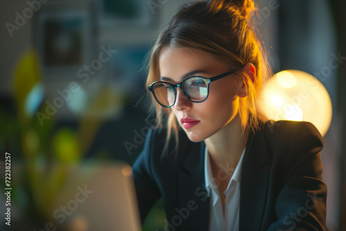 Beautiful business woman at workplace 