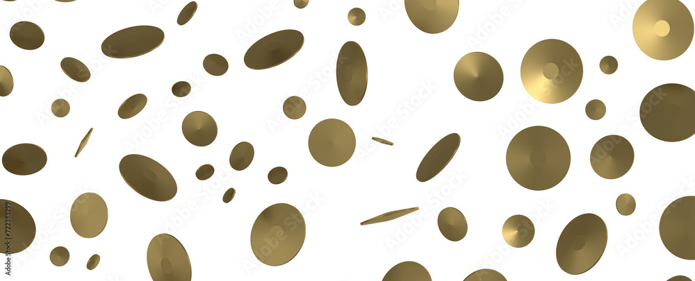 Enchanting Delight: Spectacular 3D Illustration Showcasing Enchanting Gold Confetti Enchanting Delight: Spectacular 3D Illustration Showcasing Enchanting Gold Confetti