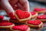 Assorted Heart-shaped Desserts and Treats: Heart-shaped cookies