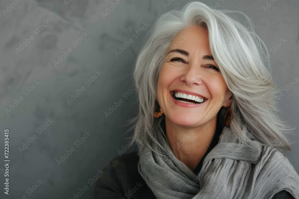 group of laughing aged peole with silver hair group of laughing aged peole with silver hair