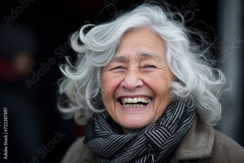 group of laughing aged peole with silver hair © Наталья Добровольска
