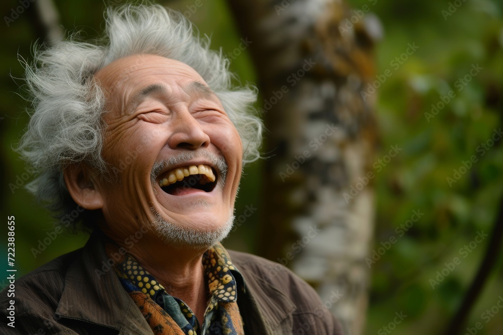 group of laughing aged peole with silver hair group of laughing aged peole with silver hair