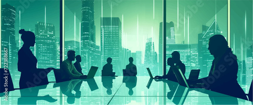 Strategy. Teamwork. Growth. Business vector illustration.