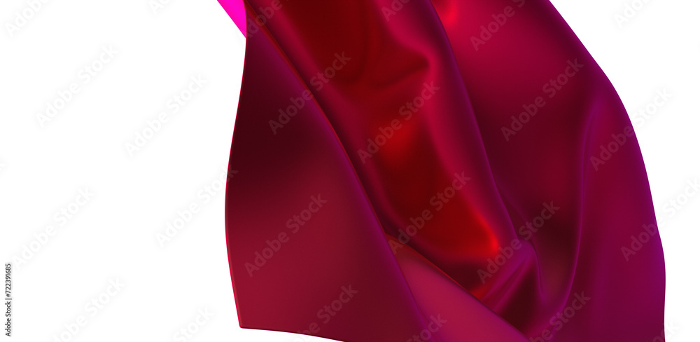 Abstract purple cloth falling. Satin fabric flying in the wind Abstract purple cloth falling. Satin fabric flying in the wind