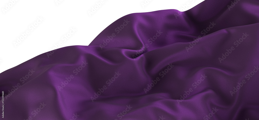 Obraz premium Abstract purple cloth falling. Satin fabric flying in the wind