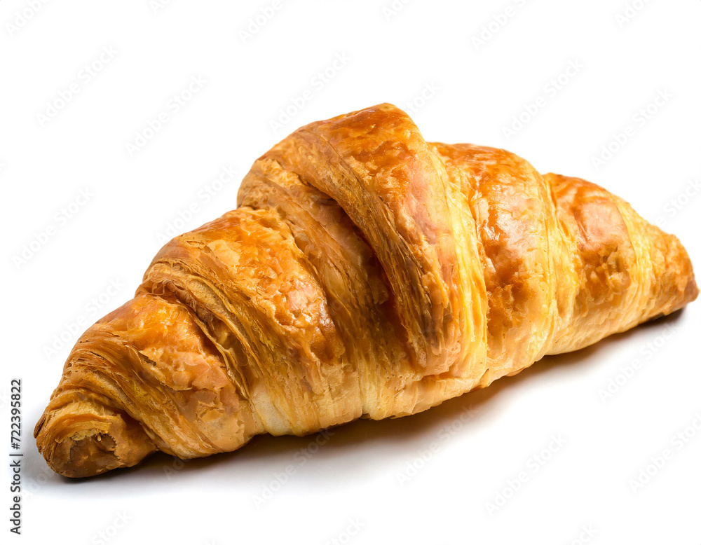 Croissant isoliert auf weißen Hintergrund, Freisteller Croissant isoliert auf weißen Hintergrund, Freisteller