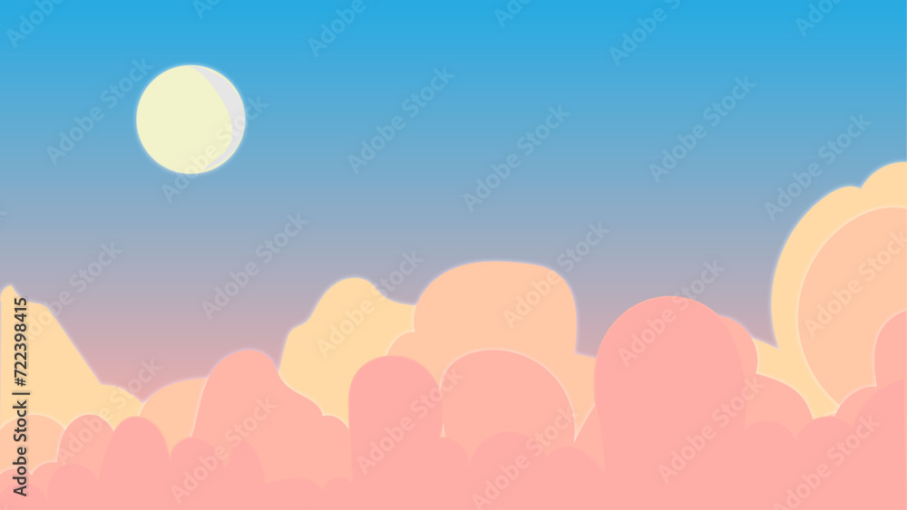 sunny weather, clouds , aesthetic wallpaper. 