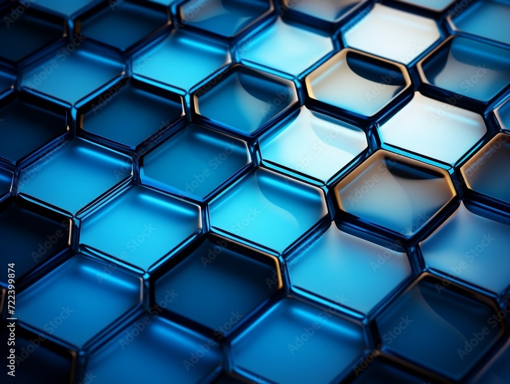 Blue hexagon abstract pattern background Blue hexagon abstract pattern background