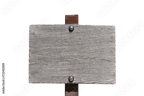 Blank, empty rustic wood si...