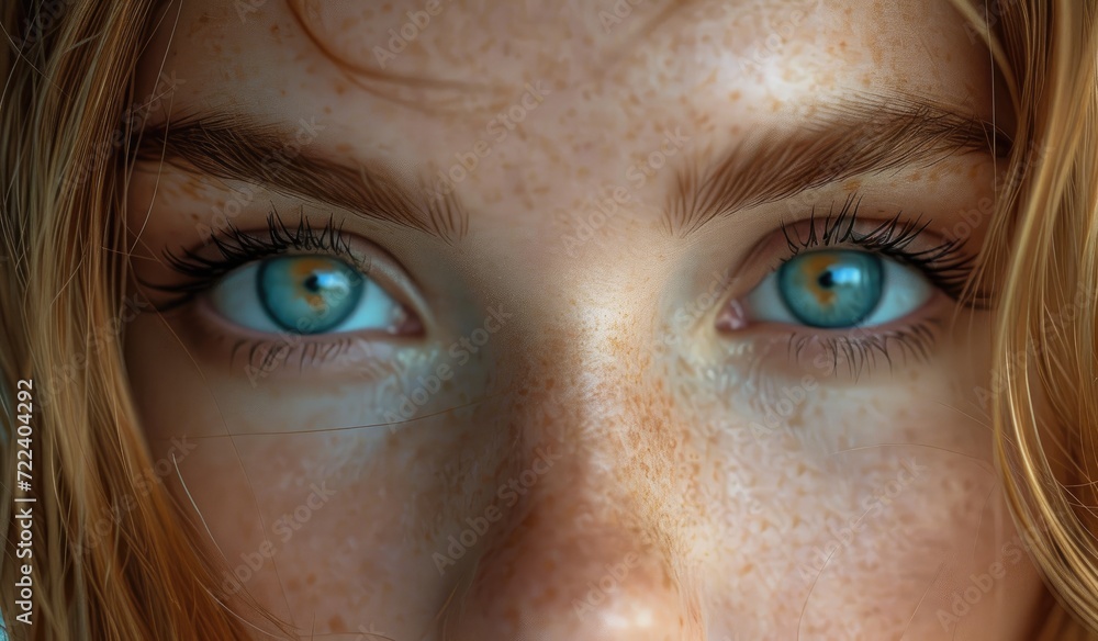 cute girl with freckles with cute freckles on the face, in the style of eye-catching cute girl with freckles with cute freckles on the face, in the style of eye-catching