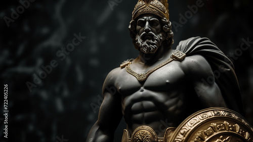 Series of mythological gods and heroes from ancient times, sculptures 