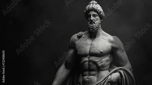 Series of mythological gods and heroes from ancient times, sculptures 