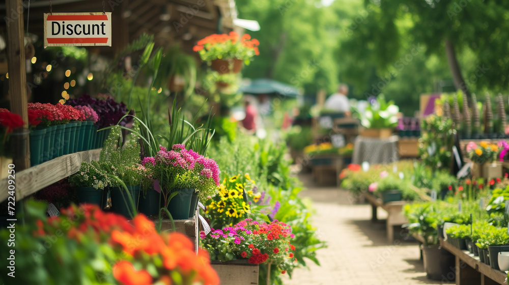 seasonal sale at a garden center, colorful array of flowers and plants,
seasonal sale at a garden center, colorful array of flowers and plants,