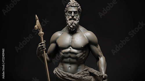 Series of mythological gods and heroes from ancient times, sculptures 