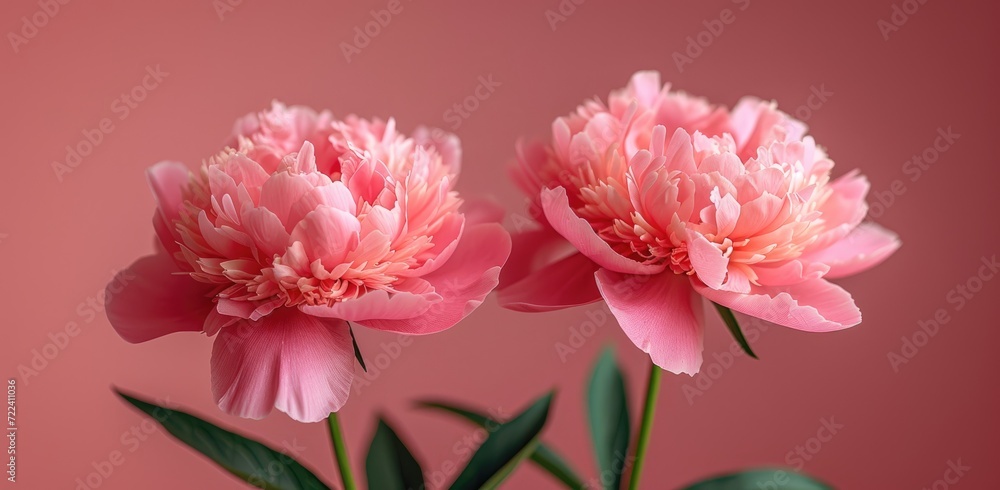 pink peonies on pink background, in the style of photorealistic pastiche, playful elegance