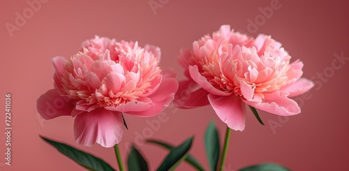 pink peonies on pink background, in the style of photorealistic pastiche, playful elegance © Tung's companion