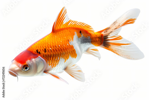 Koi Fish in white background  photo