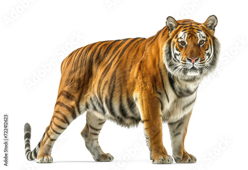 Beautiful tiger isolated on white transparent background, png