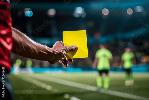 A footballer placing a bet on the number of yellow cards in the match photo