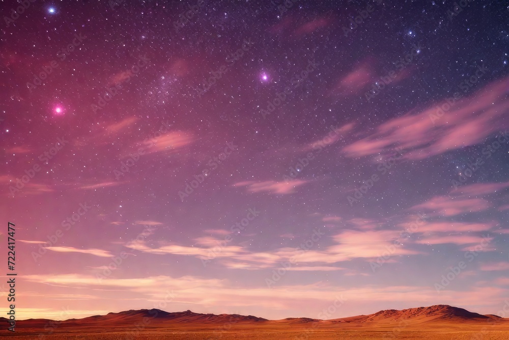 Obraz premium Fantasy Galaxy Landscape Background. Generative AI