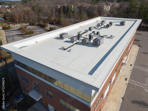 Drone Photos of TPO Commercial & Residential Roofing