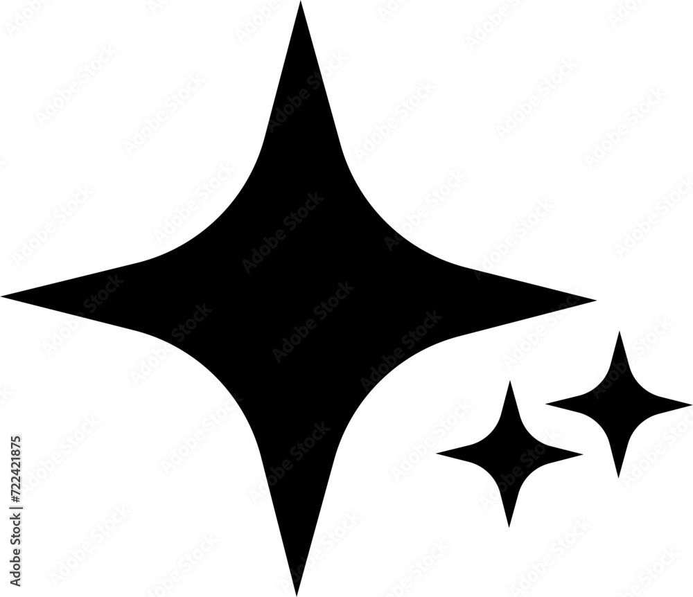 Retro futuristic sparkle twinkling star icon star shape. Abstract cool shine effect sign black flat vector design isolated on transparent background for posters, projects, banners, logo, business card Retro futuristic sparkle twinkling star icon star shape. Abstract cool shine effect sign black flat vector design isolated on transparent background for posters, projects, banners, logo, business card