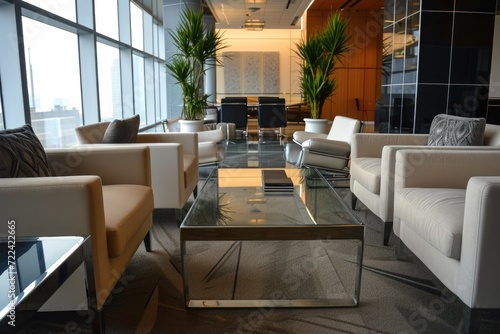 Corporate Comfort: Luxurious Seating Area for Business Relaxation and Privacy