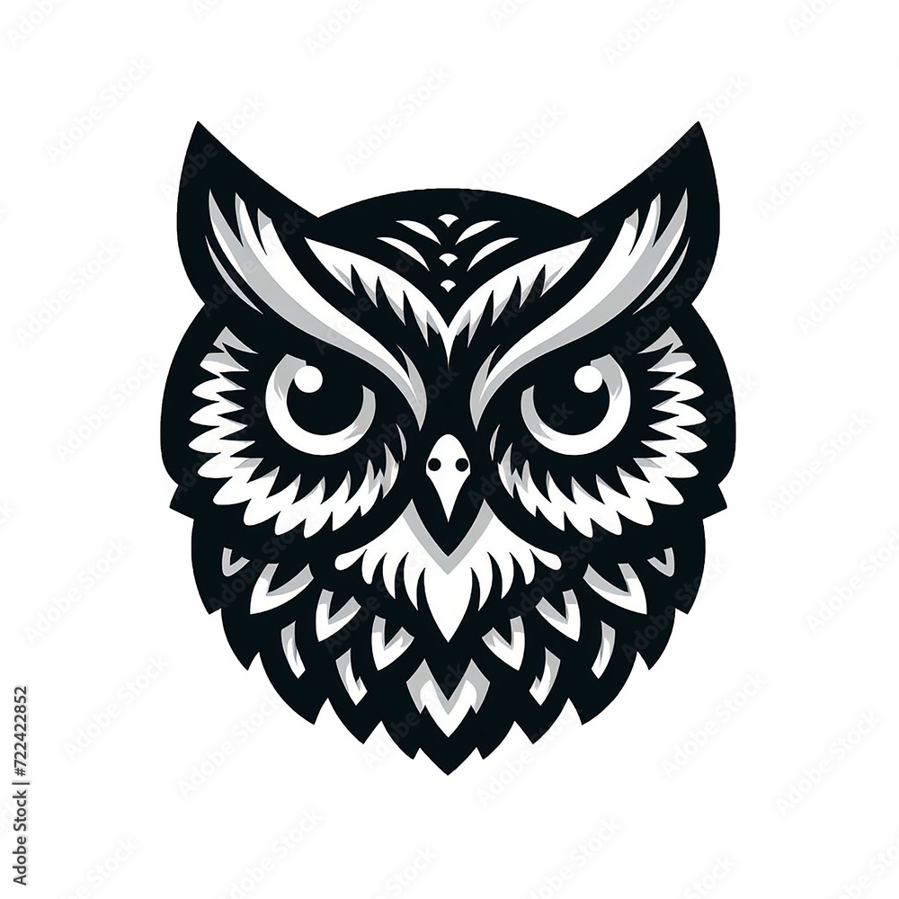 Owl Logo Illustration Art, isolated PNG