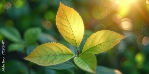 Close-Up of Vibrant Green Leaf on a Tree